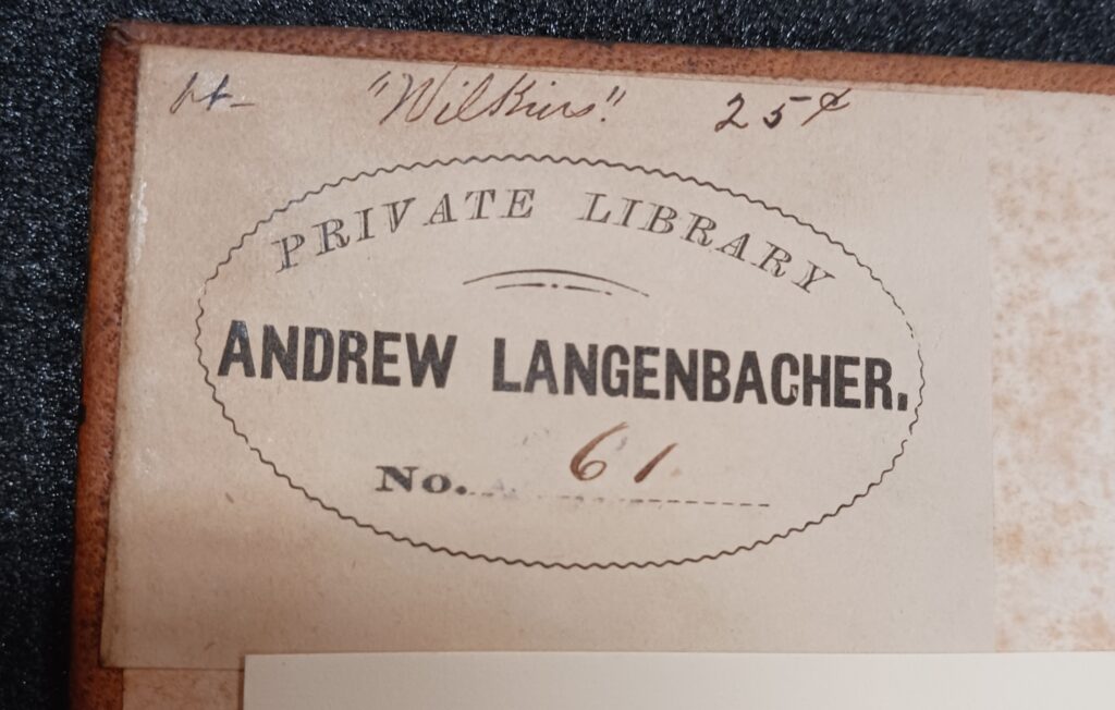 An image of the Langenbacher bookplate